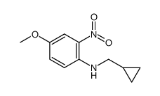 N-(cyclopropylmethyl)-4-methoxy-2-nitroaniline结构式