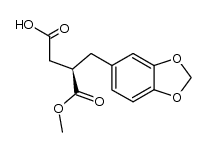 (R)-(+)-α-(methylenedioxy-3,4 benzyl)hemisuccinate de methyle结构式