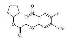 cyclopentyl 2-(5-amino-4-fluoro-2-nitrophenyl)sulfanylacetate Structure