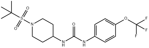 1-(1-(tert-Butylsulfonyl)piperidin-4-yl)-3-(4-(trifluoromethoxy)phenyl)urea Structure