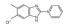 5,6-dimethyl-2-pyridin-1-ium-1-yl-1H-benzimidazole,chloride结构式