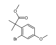 methyl 2-(2-bromo-4-methoxyphenyl)-2-methylpropanoate结构式
