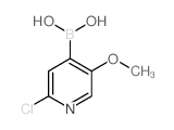(2-氯-5-甲氧基吡啶-4-基)硼酸结构式