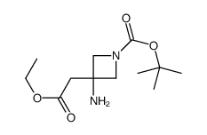 tert-butyl 3-amino-3-(2-ethoxy-2-oxoethyl)azetidine-1-carboxylate Structure