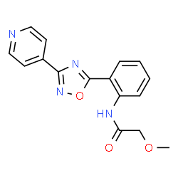 2-methoxy-N-{2-[3-(pyridin-4-yl)-1,2,4-oxadiazol-5-yl]phenyl}acetamide structure