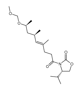 (S)-4-isopropyl-3-((6R,8S,E)-8-(methoxymethoxy)-4,6-dimethylnon-4-enoyl)oxazolidin-2-one Structure