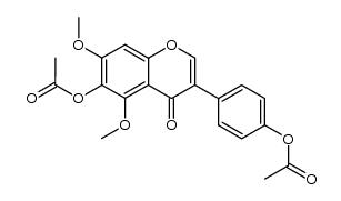 6-acetoxy-3-(4-acetoxy-phenyl)-5,7-dimethoxy-chromen-4-one Structure
