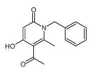 2(1H)-Pyridone, 5-acetyl-1-benzyl-4-hydroxy-6-methyl- Structure