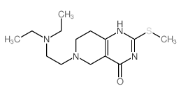 Pyrido[4,3-d]pyrimidin-4(3H)-one,6-[2-(diethylamino)ethyl]-5,6,7,8-tetrahydro-2-(methylthio)- Structure