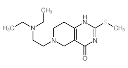 Pyrido[4,3-d]pyrimidin-4(3H)-one,6-[2-(diethylamino)ethyl]-5,6,7,8-tetrahydro-2-(methylthio)-结构式