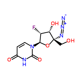 4'-azido-2'-deoxy-2'-fluorouridine结构式