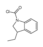 1H-Indole-1-carbonyl chloride, 3-ethyl-2,3-dihydro- (9CI) structure