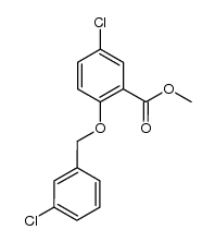 methyl 5-chloro-2-{[(3-chlorophenyl)methyl]oxy}benzoate Structure