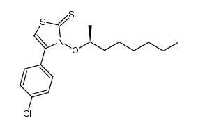 (S)-N-(oct-2-yloxy)-4-(p-chlorophenyl)-thiazole-2(3H)-thione Structure