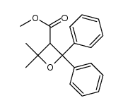 2,2-dimethyl-4,4-diphenyloxetane-3-carboxylic acid methyl ester结构式