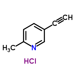 5-Ethynyl-2-methylpyridine hydrochloride (1:1)结构式