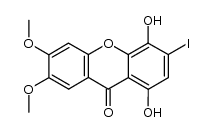 1,4-dihydroxy-3-iodo-6,7-dimethoxy-9H-xanthen-9-one Structure