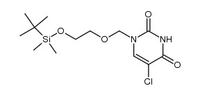 1-[[2-[(tert-butyldimethylsilyl)oxy]ethoxy]methyl]-5-chlorouracil Structure
