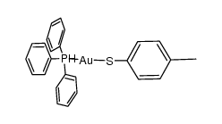 triphenylphosphine p-toluenethiolate gold(I) complex结构式