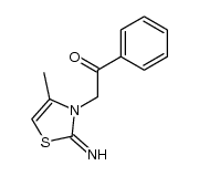 2-imino-4-methyl-3-phenacyl-2,3-dihydrothiazole结构式