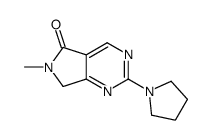 5H-Pyrrolo(3,4-d)pyrimidin-5-one, 6,7-dihydro-6-methyl-2-(1-pyrrolidin yl)- Structure