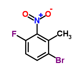 1-溴-4-氟-2-甲基-3-硝基苯结构式