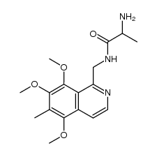 1-(DL-alanylaminomethyl)-5,7,8-trimethoxy-6-methylisoquinoline结构式