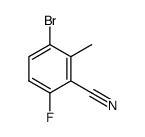 3-bromo-6-fluoro-2-methyl-benzonitrile结构式