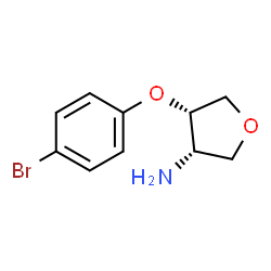 (3S,4S)-4-(4-bromophenoxy)tetrahydrofuran-3-amine结构式