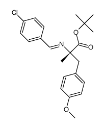 tert-butyl (S)-2-((4-chlorobenzylidene)amino)-3-(4-methoxyphenyl)-2-methylpropanoate Structure