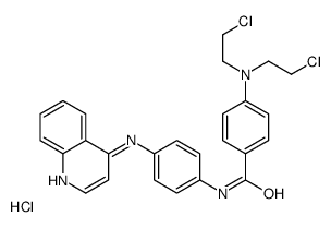 4-[bis(2-chloroethyl)amino]-N-[4-(quinolin-4-ylamino)phenyl]benzamide hydrochloride结构式