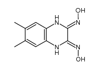 6,7-dimethyl-2,3-bis[hydroximino]-1,2,3,4-tetrahydroquinoxaline结构式
