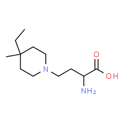 2-Amino-4-(4-ethyl-4-methyl-1-piperidinyl)butanoic acid结构式