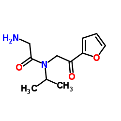 2-(Glycyl-N-isopropylglycyl)furan Structure