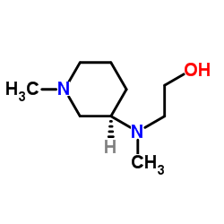 2-{Methyl[(3R)-1-methyl-3-piperidinyl]amino}ethanol结构式