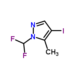1-(Difluoromethyl)-4-iodo-5-methyl-1H-pyrazole结构式