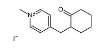 2-[(1-methylpyridin-1-ium-4-yl)methyl]cyclohexan-1-one,iodide Structure