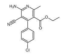 ethyl 6-amino-4-(4-chlorophenyl)-5-cyano-2-methylnicotinate Structure