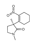 (S)-1,3-Dimethyl-3-(2-nitro-cyclohex-1-enyl)-pyrrolidin-2-one结构式