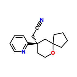 (9R)-9-(2-吡啶基)-6-氧杂螺[4.5]癸烷-9-乙腈结构式