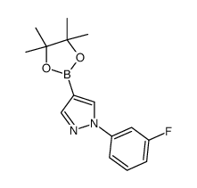 1-(3-fluorophenyl)-4-(4,4,5,5-tetramethyl-1,3,2-dioxaborolan-2-yl)-1H-pyrazole结构式