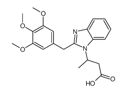 3-[2-[(3,4,5-trimethoxyphenyl)methyl]benzimidazol-1-yl]butanoic acid Structure