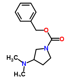 Benzyl 3-(dimethylamino)-1-pyrrolidinecarboxylate结构式
