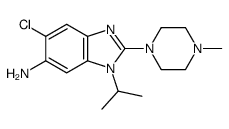 6-chloro-2-(4-methylpiperazin-1-yl)-3-propan-2-ylbenzimidazol-5-amine结构式
