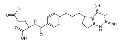 N-(4-(3-(2,4-diamino-6,7-dihydro-5H-cyclopenta(d)pyrimidin-5-yl)propyl)benzoyl)glutamic acid Structure