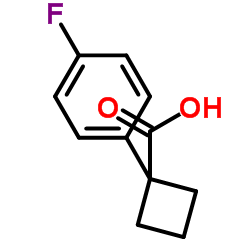 1-(4-氟苯基)环丁烷-1-羧酸结构式