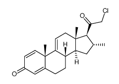 21-CHLORO-16-ALPHA-METHYLPREGNA-1,4,9(11)-TRIENE-3,20-DIONE结构式