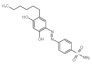 Benzenesulfonamide,4-[2-(5-hexyl-2,4-dihydroxyphenyl)diazenyl]- structure