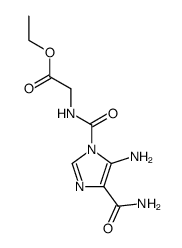 ethyl (5-amino-4-carbamoyl-1H-imidazole-1-carbonyl)glycinate Structure