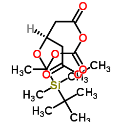 1-ETHOXYCARBONYL-5-METHYL-(3R)-3-TERT-BUTYL-DIMETHYLSILYLOXYPENTANEDIOATE structure